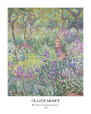 The Artist’s Garden in Giverny — Avenue Art portrait paper design with white border and artist, title and year