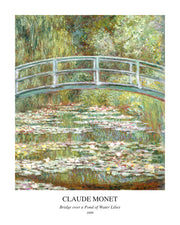 Bridge over a Pond of Water Lilies — Avenue Art portrait paper design with white border and artist, title and year