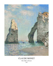 The Cliffs at Étretat — Avenue Art portrait paper design with white border and artist, title and year