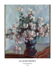 Chrysanthemums — Avenue Art portrait paper design with white border and artist, title and year