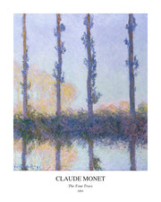 The Four Trees — Avenue Art portrait paper design with white border and artist, title and year