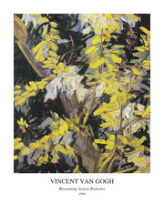 Blossoming Acacia Branches — Avenue Art portrait paper design with white border and artist, title and year
