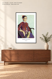 La Mousmé · 24 × 36 inches · Art print · frame not included · room mockup · approximate scale against 60-inch sideboard