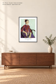 La Mousmé · 50 × 70 cm · Art print · frame not included · room mockup · approximate scale against 60-inch sideboard