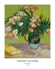 Oleanders — Avenue Art portrait paper design with white border and artist, title and year