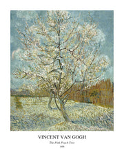 The Pink Peach Tree — Avenue Art portrait paper design with white border and artist, title and year