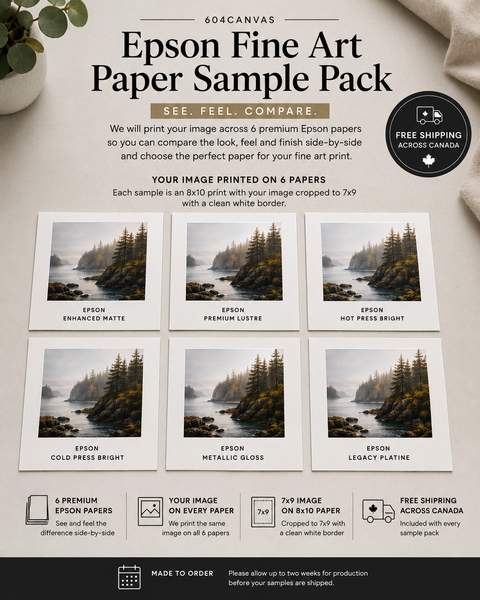 ARTSPOT - Epson Fine Art & Photo Paper Sample Pack – 8x10
