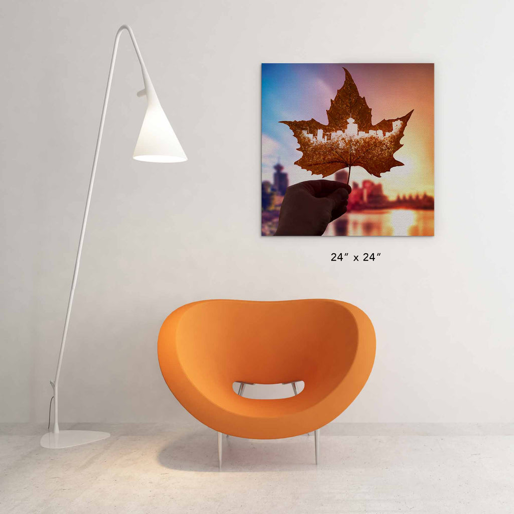 Vancity Leaf Two Toned Square