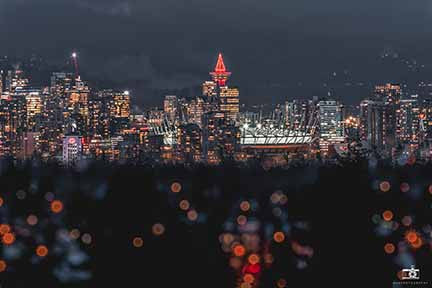 Vancouver Bokeh on Canvas