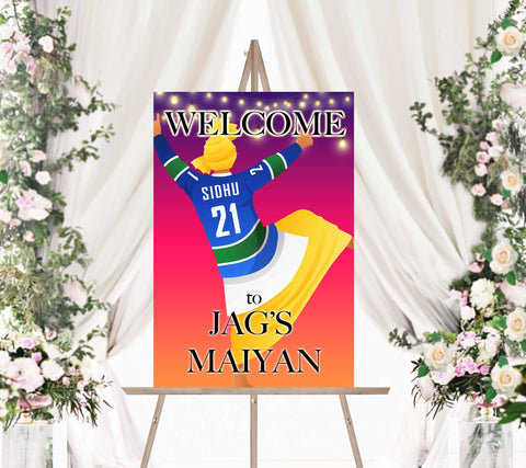 Welcome Sign - Vancouver Hockey Bhangra