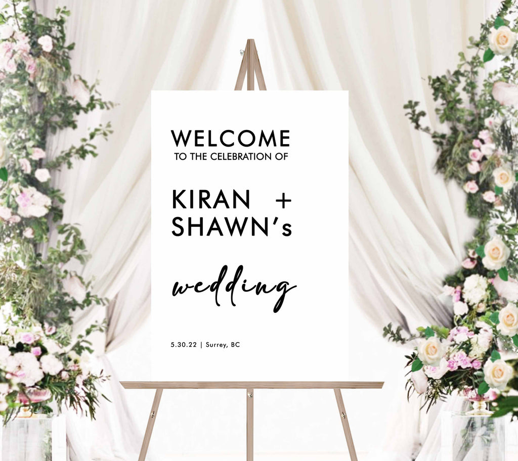 Welcome Sign - Minimalist White