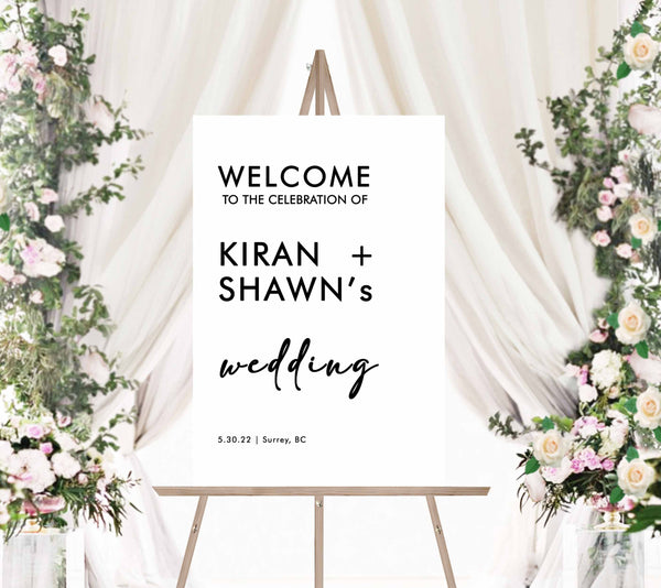 Welcome Sign - Minimalist White