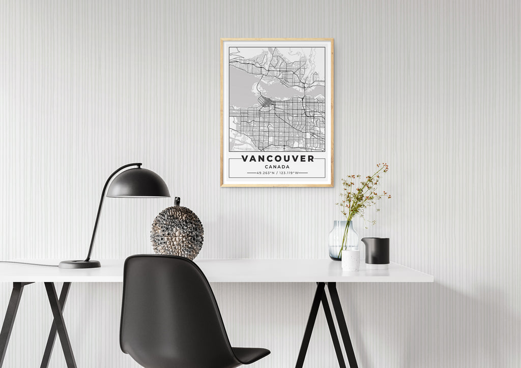 Vancouver City Map Poster